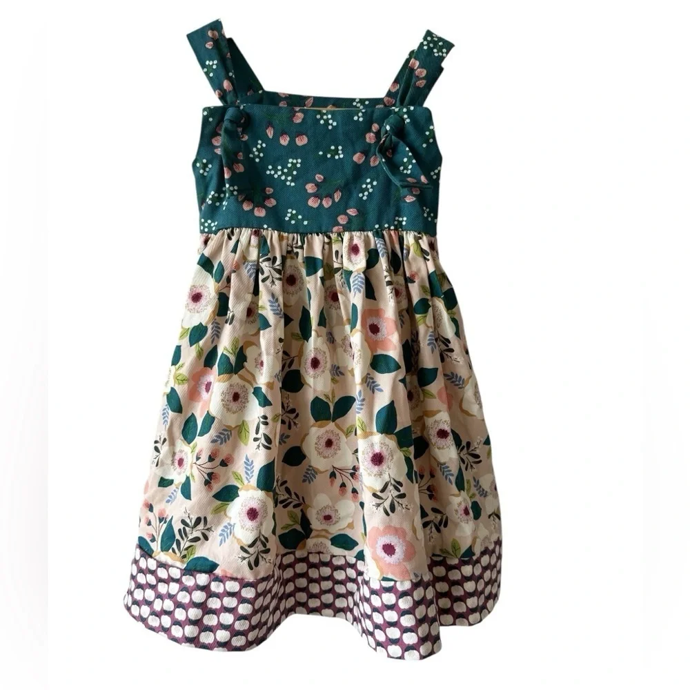 Floral Girls Jumper Dress - Picture 1 of 10